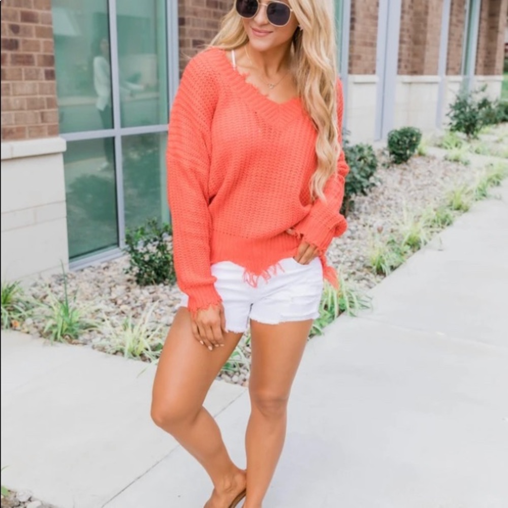 Distressed sweater